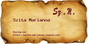Szita Marianna névjegykártya