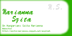 marianna szita business card